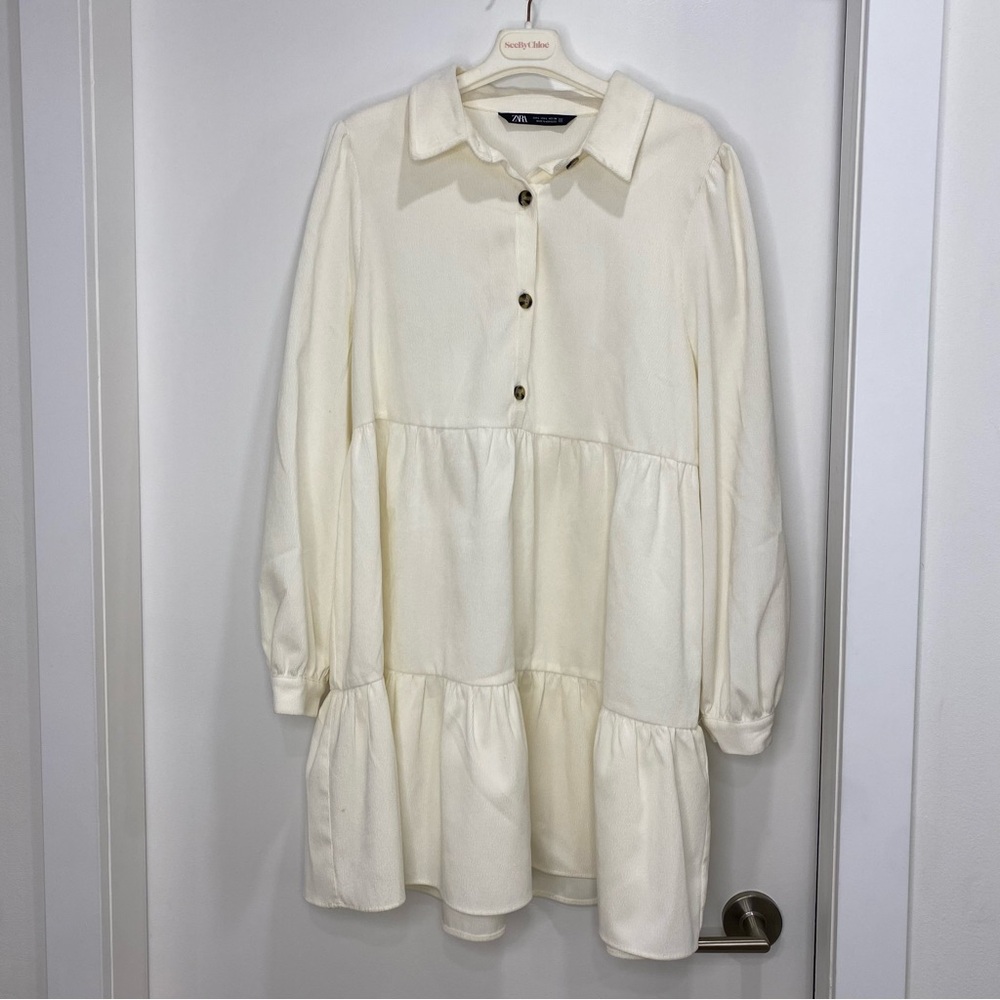 off white cord dress